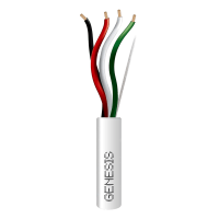 Bobina de 152 Metros (500 Pies) de Cable / 4 x 16 AWG / Cable Audacious / Riser / Libre de Oxígeno / Color Blanco / Aplicaciones de Alarmas de Intrusión y Automatización