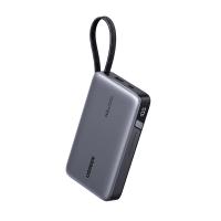 Power Bank 20000mAh con Cable Integrado / Carga Rápida 100W / USB-C PD 3.0 / 4 Celdas Li-ion / 72Wh / Carga Múltiple 145W / Compacto 139x80x27mm