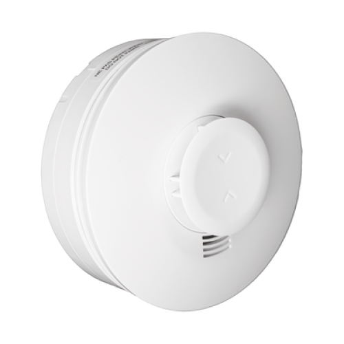 Detector Inalámbrico de Humo y Calor 5800SMOKEV / 3V Litio / Detección Fotoelectrica Multicriterio / Temperatura Fija 135°F / Alerta Baja Temperatura 41°F / RF 345 MHz / Sonido 85 dBA / Compatible con Sistemas Resideo Detector Inalámbrico de Humo y Calor 5800SMOKEV / 3V Litio / Detección Fotoelectrica Multicriterio / Temperatura Fija 135°F / Alerta Baja Temperatura 41°F / RF 345 MHz / Sonido 85 dBA / Compatible con Sistemas Resideo
