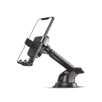 Soporte de Celular para Automóvil con Ventosa / Diseño de Sujecion en Triangulo / Ajustable 270° / Rotable / Estirable / Amplia Compatibilidad con dispositivos de 4'' a 7'' / Color Negro Soporte de Celular para Automóvil con Ventosa / Diseño de Sujecion en Triangulo / Ajustable 270° / Rotable / Estirable / Amplia Compatibilidad con dispositivos de 4'' a 7'' / Color Negro
