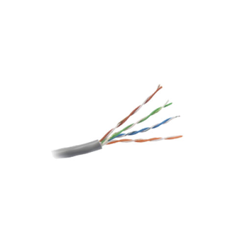 Bobina de Cable de 305 Metros (1000 Pies) UTP Cat5e / Color Gris / UL, CM, Probado a 350 Mhz / Para Aplicaciones de CCTV, Redes de Datos, IP Megapixel, Control RS485
