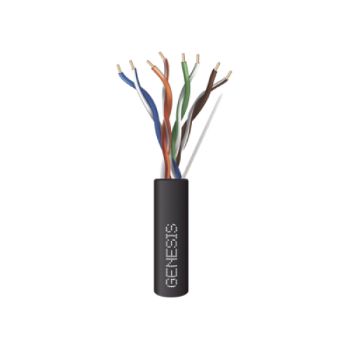Bobina de Cable de 305 Metros (1000 Pies) / UTP Cat6 PLENUM / Color Negro / UL, CMP SPNLS / Probado a 350 MHz / Aplicaciones de CCTV / Redes de Datos / IP Megapixel / Control RS485