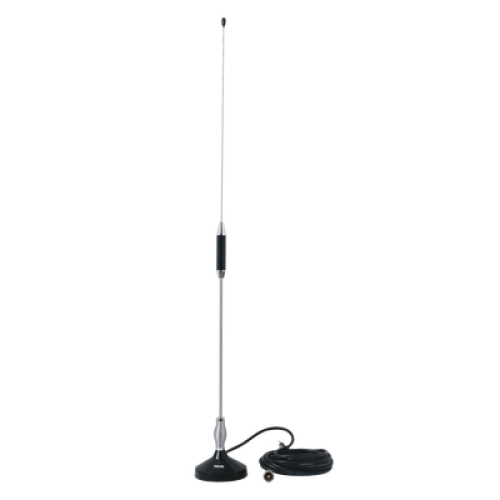 Antena Móvil para Rango de Frecuencia de Banda Civil (CB) 26.960 - 27.400 MHz.