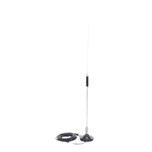 Antena Móvil para Rango de Frecuencia de Banda Civil (CB) 26.960 - 27.400 MHz.