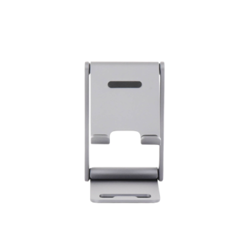 Soporte para Teléfono Celular de Aluminio | Angulo Ajustable | Amplia Compatibilidad con dispositivos de 4.7'' a 7.9'' | Antideslizante | Antiarañazos | Plegable | Color Gris.