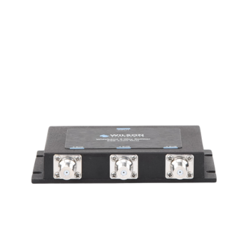 Divisor de potencia de 3 vías para la distribución de señal a tres antenas de servicio | 4.8 dB de pérdida por puerto | Conectores F hembra