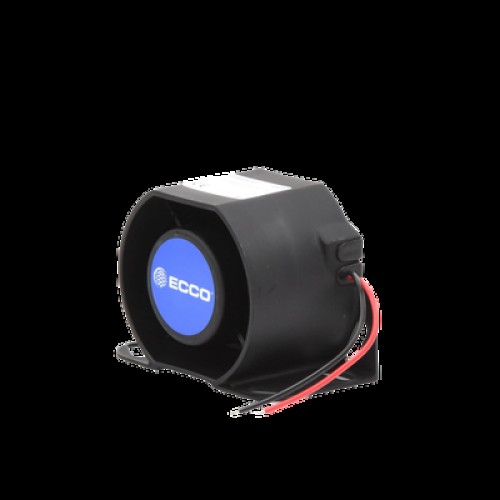 Alarma de reversa vehicular con montaje para superficies, 12-36 Vcc, 112 dBA