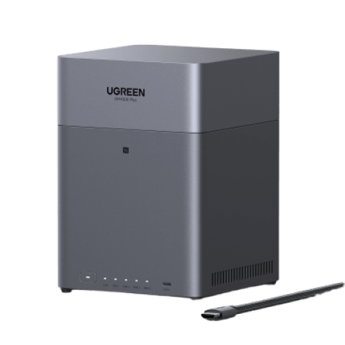 NAS UGREEN NASync DH4300PLUS  / 4 Bahías SATA / Procesador RK3588C 8 GB RAM / 2.5GbE Puerto / HDMI 4K / USB 3.2 Type-C / RAID 0/1/5/6/10 / Acceso Remoto UGREENlink