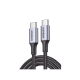 Cable USB-C a USB-C | 3 Metros | Carga Rápida de hasta 100W | Transferencia de datos 480 Mbps | PD3.0 | QC4.0/3.0/2.0 | FPC | AFC | Protección Integrada| Caja de Aluminio | Nylon Trenzado | Amplia Compatibilidad | Color Negro. 