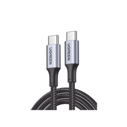 Cable USB-C a USB-C | 3 Metros | Carga Rápida de hasta 100W | Transferencia de datos 480 Mbps | PD3.0 | QC4.0/3.0/2.0 | FPC | AFC | Protección Integrada| Caja de Aluminio | Nylon Trenzado | Amplia Compatibilidad | Color Negro. 
