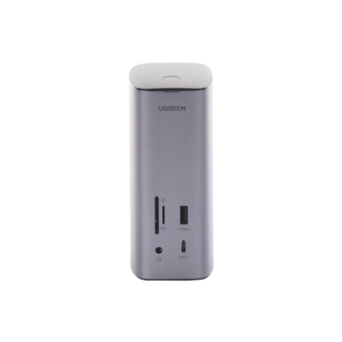 HUB USB-C (Docking Revodok Pro) 12 en 1 | 2 USB-A 3.0 | 1 USB-C PD Carga 100W | 1 USB-A 3.1 | 1 USB-C 3.1 | HDMI 4K | HDMI 8K Ultra HD | Display Port 4K | RJ45 (Gigabit) | Lector Tarjeta SD + Micro SD (TF) | Jack Audio 3.5mm.