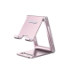 Soporte para Teléfono Celular de Aluminio / Angulo Ajustable / Amplia Compatibilidad con dispositivos de 4.7'' a 7.9'' / Antideslizante / Antiarañazos / Plegable / Color Rosa