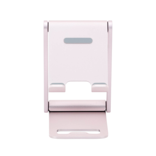 Soporte para Teléfono Celular de Aluminio / Angulo Ajustable / Amplia Compatibilidad con dispositivos de 4.7'' a 7.9'' / Antideslizante / Antiarañazos / Plegable / Color Rosa