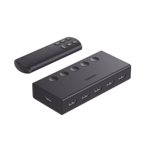 Conmutador HDMI 5X1 | 4K@60Hz | HDMI 2.0, 1.4 | HDCP 2.2, 1.4 | VRR | Dynamic HDR | 3D | CEC | EDID | IR 10 Metros (32.81 Pies) | 18Gbps | Cambio Manual y por Control Remoto | Incluye Cable de Alimentación USB Conmutador HDMI 5X1 | 4K@60Hz | HDMI 2.0, 1.4 | HDCP 2.2, 1.4 | VRR | Dynamic HDR | 3D | CEC | EDID | IR 10 Metros (32.81 Pies) | 18Gbps | Cambio Manual y por Control Remoto | Incluye Cable de Alimentación USB