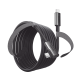 Cable USB-C a USB-C (Cable Link) | 5 metros (16 pies) |  Transferencia de Alta Velocidad | Carga Rápida | Un Extremo Angulado | Caja de Aluminio | Nylon Trenzado.