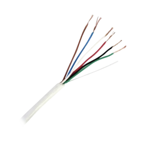 Bobina de Cable de 152 Metros (500 Pies) de 6 x 20 AWG / Blindado / Color Blanco / Aplicaciones en Control de Acceso, Audio e Instrumentación