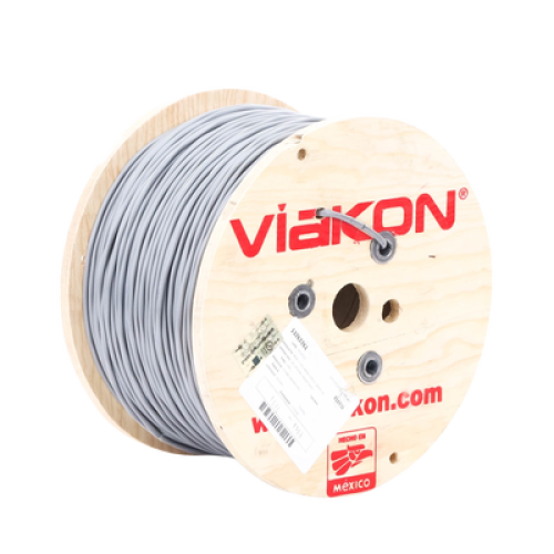 Cable 2 x 18 AWG / Blindado / 305 Metros (1000 Pies) / Riser / UL / Color Gris / Hecho en México