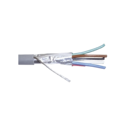 Cable Calibre 22, CMR, 6 Conductores, Blindado, 305 Metros (1000 Pies), Color Gris