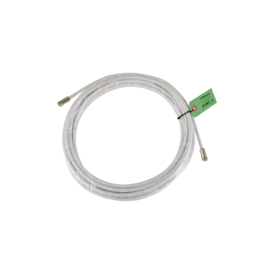 Jumper Coaxial con Cable Tipo RG-6 en Color Blanco de 9.14 Metros (30 Pies) de Longitud y Conectores F Macho en Ambos Extremos. 75 Ohm de Impedancia.