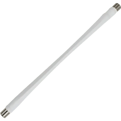 Jumper Coaxial Delgado Color Blanco de 25.4 Centímetros (10 Pulgadas) de Longitud y Conectores F Hembra en Ambos Extremos. 75 Ohm de Impedancia.