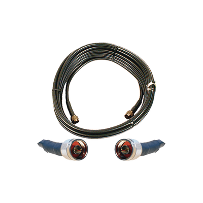 Jumper Coaxial de 50 Ohm con Cable Wilson-400 | Conector N Macho en los Extremos | 15.24 Metros (50 Pies) de Longitud.