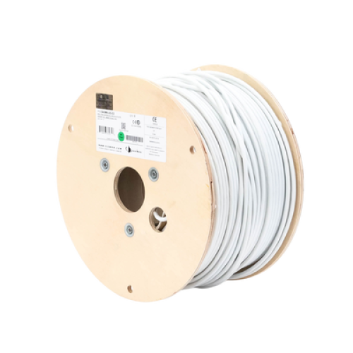 Bobina de Cable Blindado F/UTP de 4 Pares, Z-MAX, Cat6A, Soporte de Aplicaciones 10GBase-T, CM, Color Blanco, 305 Metros (1000 Pies)