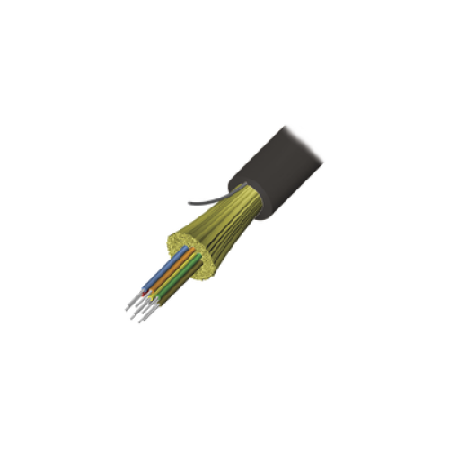 Cable de Fibra Óptica de 6 Hilos, Interior/Exterior, Tight Buffer, No Conductiva (Dieléctrica), Plenum, Monomodo OS2, 1 Metro (3.28 Pies)