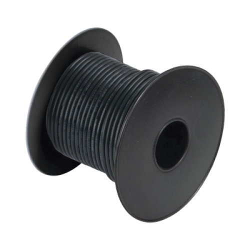 Rollo de cable grado marino calibre 14 en color negro de 100 pies (30.48 m).