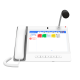 Teléfono IP Color Blanco Android 9.0 Empresarial para voceo 20 líneas SIP, pantalla táctil, Wi-Fi y Bluetooth, PoE, Voceo/ Musica por Multicast, puertos Gigabit, Sofware de Enfermeria