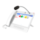 Teléfono IP Color Blanco Android 9.0 Empresarial para voceo 20 líneas SIP, pantalla táctil, Wi-Fi y Bluetooth, PoE, Voceo/ Musica por Multicast, puertos Gigabit, Sofware de Enfermeria