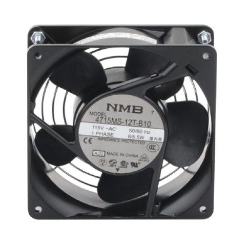 Ventilador Axial Compacto, de 4 Pulgadas, 49 CFM, 115 Vca, De Acero, Color Negro