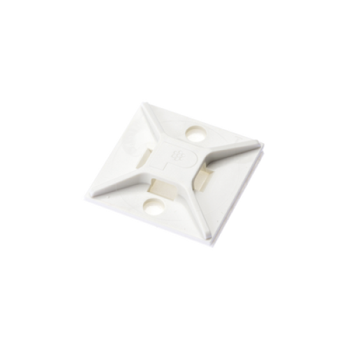 Montaje-Sujetador Para Cable de 4 Vías, con Adhesivo, 25.4 x 25.4mm (1in x 1in), Color Blanco, Uso en Interior, 1 pieza Montaje-Sujetador Para Cable de 4 Vías, con Adhesivo, 25.4 x 25.4mm (1in x 1in), Color Blanco, Uso en Interior, 1 pieza