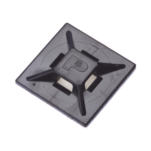 Montaje-Sujetador Para Cable de 4 vías, con Adhesivo Acrilico, 25.4 x 25.4mm (1in x 1in), Color Negro, Uso en Exterior, 1 pieza Montaje-Sujetador Para Cable de 4 vías, con Adhesivo Acrilico, 25.4 x 25.4mm (1in x 1in), Color Negro, Uso en Exterior, 1 pieza