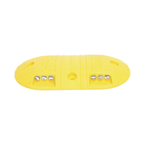 Boya D / Plastico Duradero / Amarilla / 4 Orificios / LEDS REFLEJANTES / 20 Toneladas.