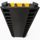 Protector de Cable de 3 Canales / Base de Goma y Tapa de Plástico / Tamaño del Canal 30x30mm / Capacidad de Carga 5 Toneladas / Longitud 90 cm / Ancho del Contorno 50 cm / Altura 4.5 cm / Color Amarillo-Negro / Material Hule