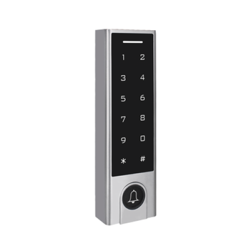 Mini Controlador de Acceso con Teclado Inalámbrico / Cuenta con Botón de Salida Inalámbrico / Soporta Tarjeta y Contraseña / Cuenta con Botón de Timbre
