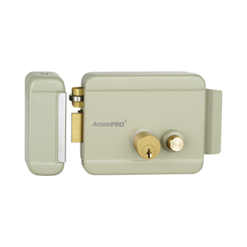 Cerradura Eléctrica con Botón de Salida / Incluye Llave  / Exterior / Izquierda