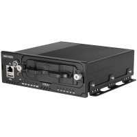 NVR Móvil de 8 Canales / 5 Megapixel / 4 Puertos PoE + 4 Vía Switch / 2 Bahías de HDD / Incluye Modulo GPS / Conector M12