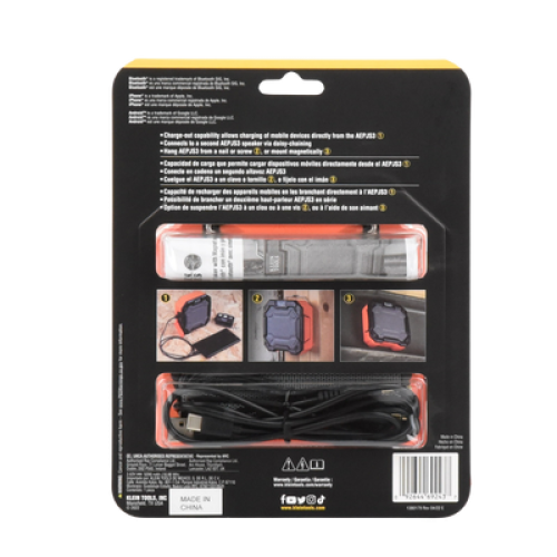 Bocina Portátil BLUETOOTH® con Imán y Gancho para Colgarse. Permite Altavoz Manos Libres con Micrófono Incorporado.