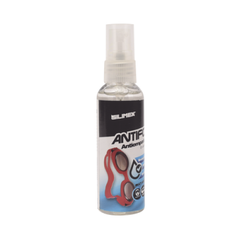Antiempañante, ideal para eliminar problemas de empañamiento en googlees, mascaras, cascos, lentes, bote 60 ml