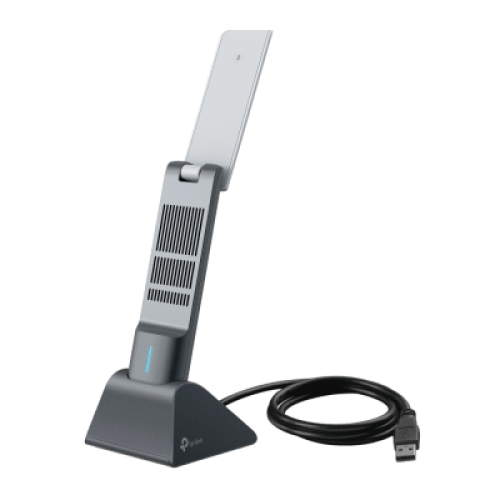 Adaptador USB Wireless Wi-Fi 6 / AX3000 (2402 Mbps + 574 Mbps) / Antenas de Alta Ganancia / USB 3.0 / Baja Latencia Gaming / WPA3 / Cuna Desmontable con Cable 1.2 m (3.9 ft)