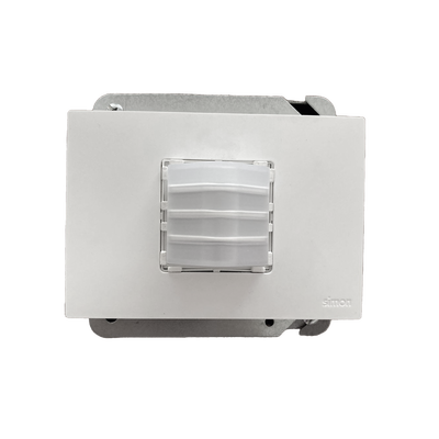 Marco blanco con placa metalica para caja americana 