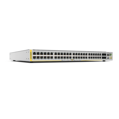 Switch PoE+ Stackeable Capa 3, 48 puertos 10/100/1000 Mbps + 4 puertos SFP+ 10 G, 370 W, fuente redundante