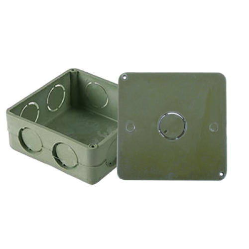  Caja Cuadrada y Tapa para Tubería PVC Conduit de 1