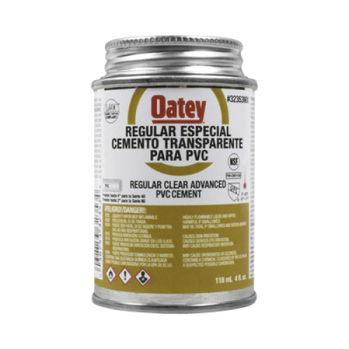 Cemento Claro de 118 ml para Tubo Conduit PVC Pesado.