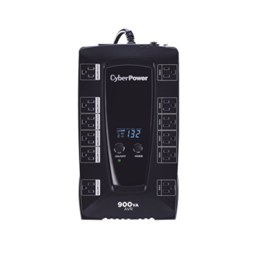 UPS de 900 VA/480 W, Topología Línea Interactiva, Entrada 120 Vca NEMA 5-15P, Tipo Gabinete Compacto, Con 12 Tomas NEMA 5-15R