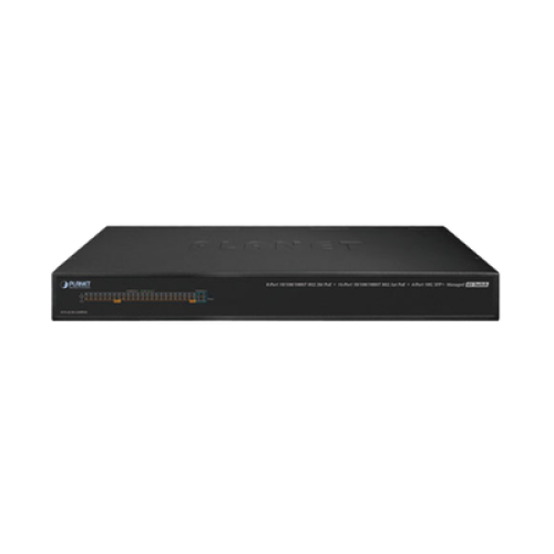Switch AV Profesional para Integraciones Audiovisuales, , 8 Puertos PoE Gigabit 802.3bt, 16 Puertos PoE Gigabit 802.3at, 4 Puertos SFP 10 G, Hasta 450 W de Potencia