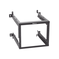 Rack PanZone® de Montaje en Pared, de 19in, Profundidad Ajustable, Rieles Numerados y Roscados #12-24, 9 UR, Color Negro Rack PanZone® de Montaje en Pared, de 19in, Profundidad Ajustable, Rieles Numerados y Roscados #12-24, 9 UR, Color Negro