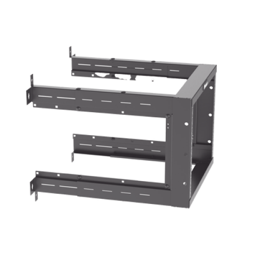 Rack PanZone® de Montaje en Pared, de 19in, Profundidad Ajustable, Rieles Numerados y Roscados #12-24, 9 UR, Color Negro Rack PanZone® de Montaje en Pared, de 19in, Profundidad Ajustable, Rieles Numerados y Roscados #12-24, 9 UR, Color Negro