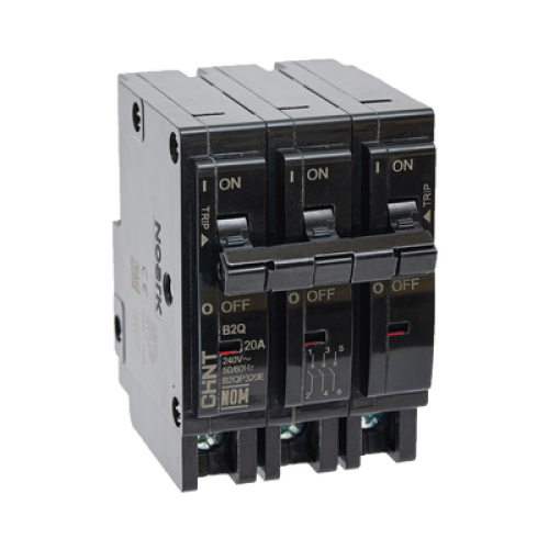 MCB - Interruptor Termomagnético Enchufable, Serie: B2Q, 3P, 40A, 240V  (SKU:1002299)